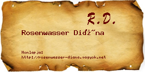 Rosenwasser Diána névjegykártya